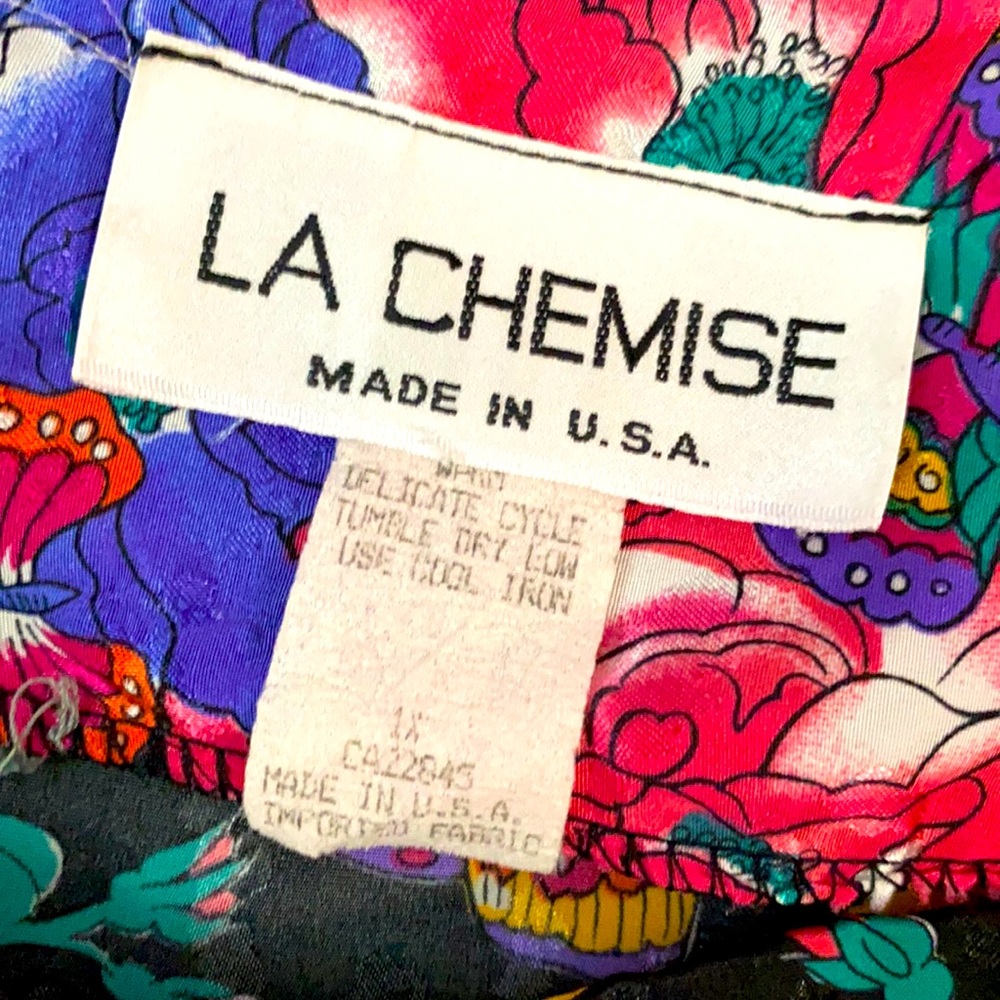 Vintage LA Chemise Floral Flutter Top Large - Picture 5 of 9